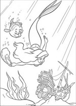 coloring page Ariel, The Little Mermaid